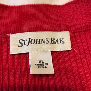 Red Cardigan button down two pocket